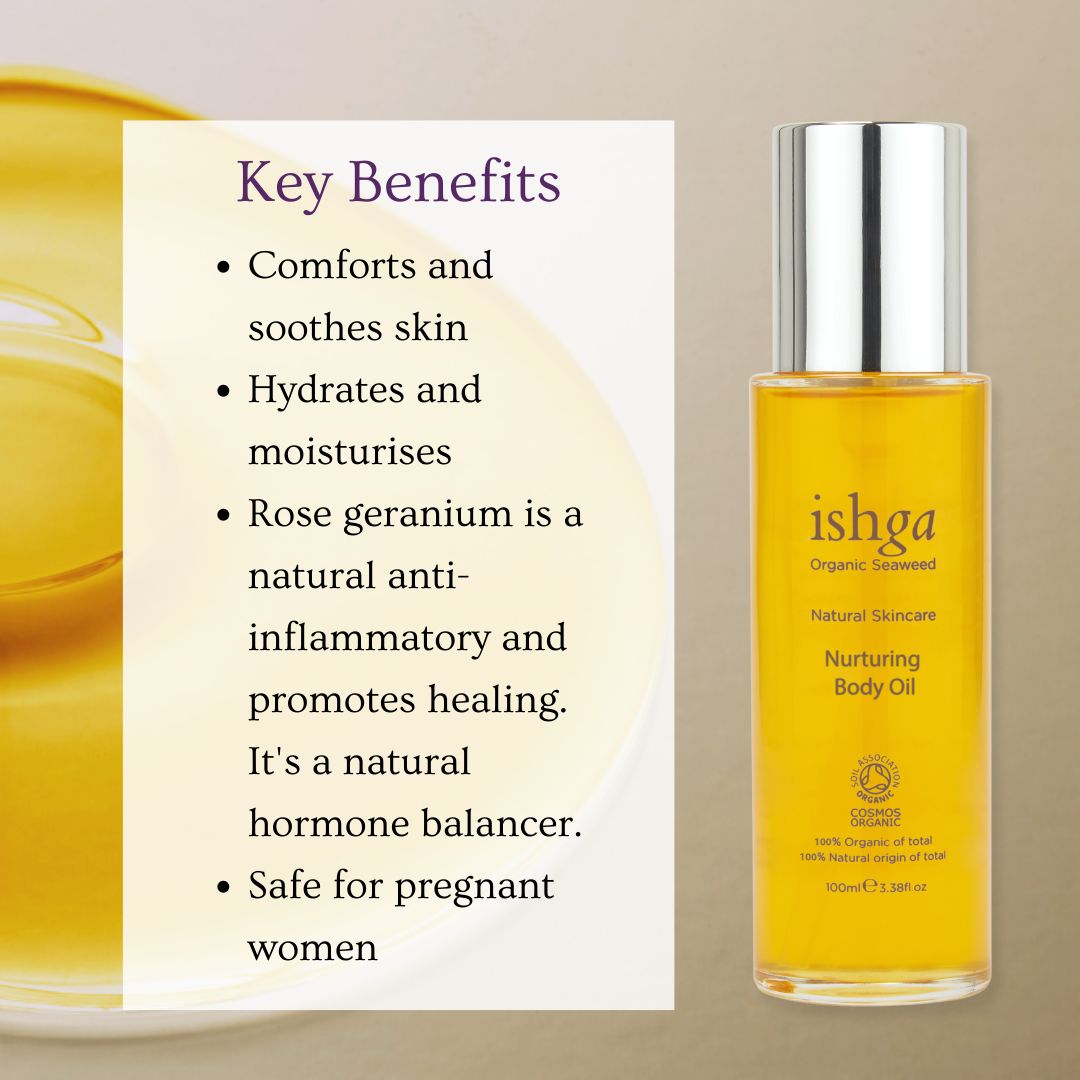 ishga Skincare Nurturing Body Oil key benefits